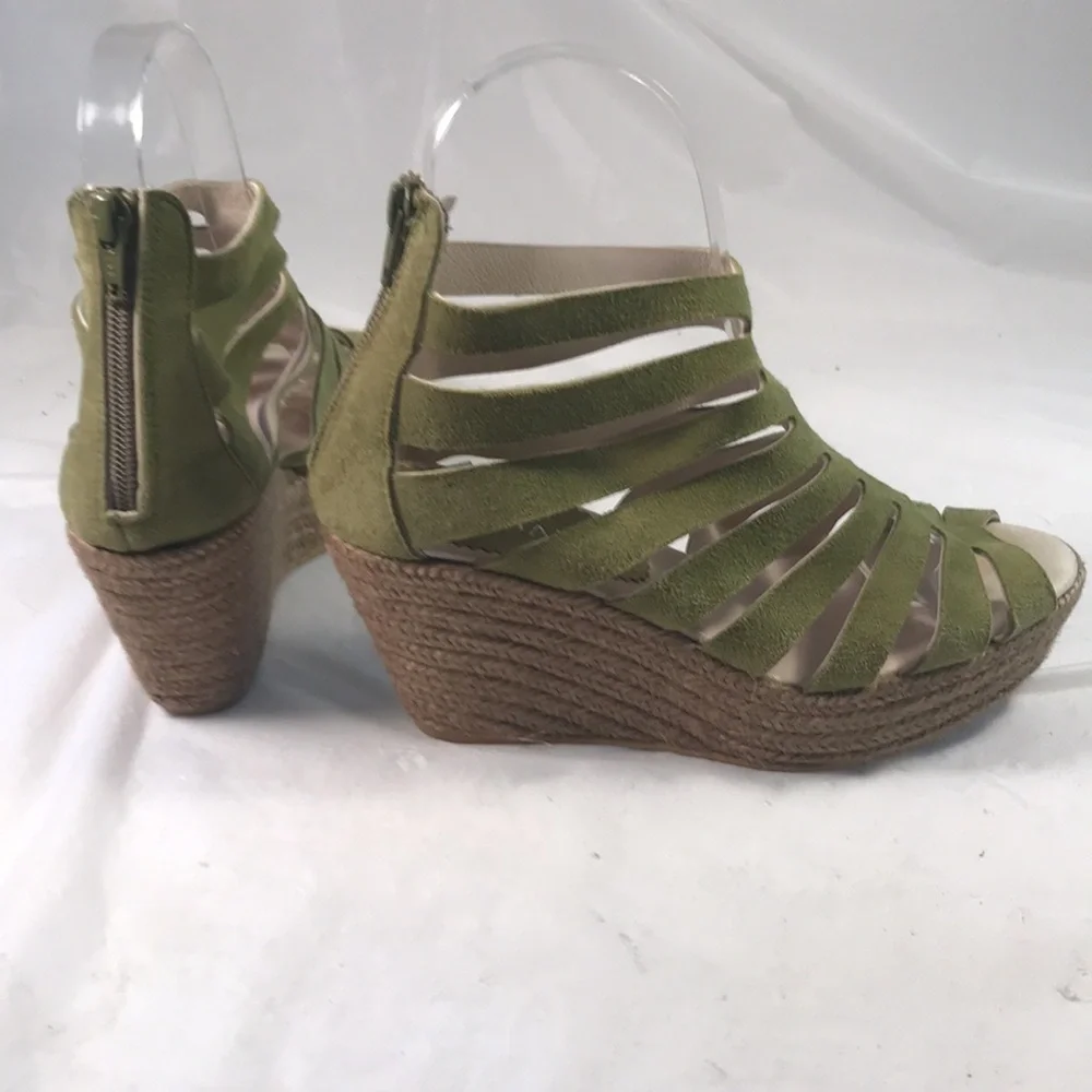 Cordani Women’s Electra Platform Wedge Heel Green Suede Boho Chic Sandal Bootie